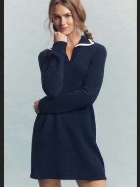 Brand New DAILY PRACTICE LONG-SLEEVE POLO KNIT MINI DRESS